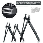 Manicure Set, Travel Mini Nail Clippers Kit Pedicure Care Tools, 10pcs Stainless Steel Grooming kit (Black)