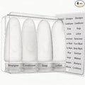 Dot&Dot Leak Proof Travel Bottles - Tubes for Liquid TSA Approved 3oz Silicone Toiletries Travel Shampoo & Conditioner Containers with Labels