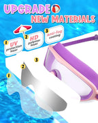 Swim Goggles 2 Pack, Wide View Anti Fog&UV Swimming Goggles for Audlt, No Leak Pool Beach Essentials for Men Women