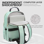 LOVEVOOK Laptop Backpack for Women 18.4 inch,Cute Womens Travel Backpack Purse,Professional Laptop Computer Bag,Waterproof Work Business College Teacher Bags Carry on Backpack with USB Port,Mint Green