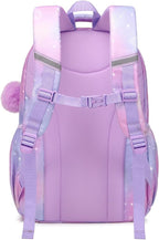 PIG PIG GIRL Kids Backpack for Girls - School Bags for Middle School Students - Book Bag for Elementary Primary - Kawaii Ita Backpack - Purple