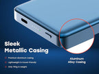 X Blade 10K Slim Magnetic Power Bank - 10000 mAh – MagSafe Portable Charger for iPhone and Samsung, Wireless Fast Charging USB-C PD 20W, Ultra Thin Metal Design, Rose Gold