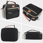 Genteen Lunch Box for Men Women Adults Kids - Insulated Small LunchBox Reusable, Zip Closure & Buckle Handle, Portable Cooler for Work, School, Travel (Black)