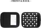Black and White Polka Dot Print 2 Pack Luggage Handle Wraps for Suitcase Neoprene Travel Bag Handle Cover/Tags/Identifiers/Marker/Grips Travel Accessories for Airplane