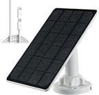 Solar Panel Charger for Security Camera, USB-C and Micro USB Port for Outdoor Rechargeable Battery Camera, 5V6W Fast Charging (1Pack)