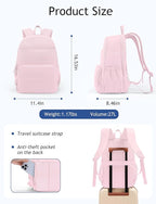 Uselike Travel Backpack for Women, 15.6 Inch Laptop Backpack, Quilted College Bookbag, Cute Work Backpacks, Water Resistant