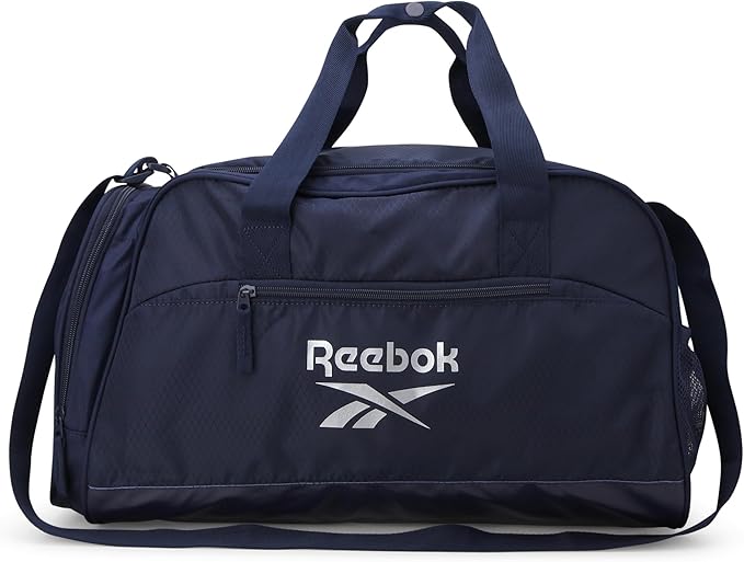 Reebok Duffle Bag - Lightweight Unisex Carry On Gym Bag - Travel and Sports Duffel Bags for Men and Women, Hamilton Navy