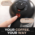 VINCI Micro Café Smallest Single-Serve Glass Coffee Brewer | Compatible with K-Cups, Pods & Ground Coffee | Enclosed & Circle Flow Brewing for Hotter, Richer Flavor | Brews 4oz to 20oz (Black)