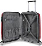 World Traveler VentureX Airline Approved 20-Inch Carry-On Luggage – Lightweight Hardside Polycarbonate Suitcase with Spinner Wheels - Contour Red