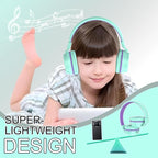 Kids Bluetooth Headphones,Lightweight Kids Headphones Wireless,85/94dB Safe Volume,40H Playtime,Fast Charging,Bluetooth 5.3,Over Ear,Toddler Headphone Built-in Mic for School/Tablet/Travel (Green)