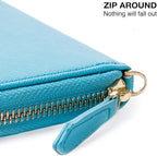 Travel Document Organizer - RFID Passport Wallet Case Family Holder Id Wristlet
