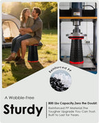 Upgraded Collapsible Stool with Cushion, 800 lbs Heavy Duty Capacity & Lightweight 2.6 lbs, 18-Inch Portable Retractable Folding Stool for Adults, Camping, Fishing, Hiking, BBQ, Travel, Outdoor Events