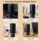 Portable Espresso Maker, 20 Bar, Travel Coffee Maker with USB Charging, Compatible with Ground Coffee & Capsules (NS), Waterproof, for Camping, Hiking, RV, Car, Office