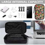 Tulips Travel Cord Organizer Case Portable Cable Organizer Bag for Charger Phone Earphone Large Tech Pouch Electronics Organizer Travel Case