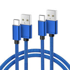Basesailor for iPhone 17 16 Pro Max Charger Cord,USB to USB C Cable,Type C Charging Power Cord for Apple 17e 15 iPad 10 Air 4 5,Samsung Galaxy S26 S25 S24 S23,Blue,2Pack 10FT(3M)