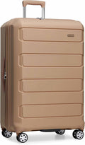 Traveler's Choice Pagosa Hardshell Expandable Luggage with Spinner Wheels, Latte Beige, 30-Inch Large