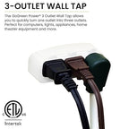 Go Green Power Inc. (GG-13000TW) 3 Outlet Wall Tap Adapter, White