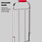 Heavy Duty Folding Hand Truck Luggage Cart & Sack Barrow Versatile Shopping Trolley & Household Porter for Easy Transportation (Size: 80 105x32x30cm)