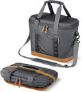 CleverMade Pacifica Collapsible Cooler Bag – Medium Portable Cooler Bag for Travel, Foldable Insulated Cooler for Beach, Picnic & Road Trips, Holds Up to 30 Cans, Leakproof Soft Carry Cooler - Gray