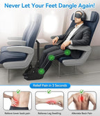 Ergonomic Airplane Foot Hammock(Memory Foam)-Ultimate Comfort Foot Hammock for Plane Travel Essentials to Relax Your Feet, Portable Airplane Foot Rest with Adjustable Strap, Perfect for Long Flight