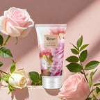 Rose Bath and Body Gift Set for Mom, 4-Piece Set Collection, Shower Gel, Body Lotion, Body Mist, Exfoliating Scrub, Personal Portable Body Care Travel Set, Gift for Mom, Wife, or Grandma