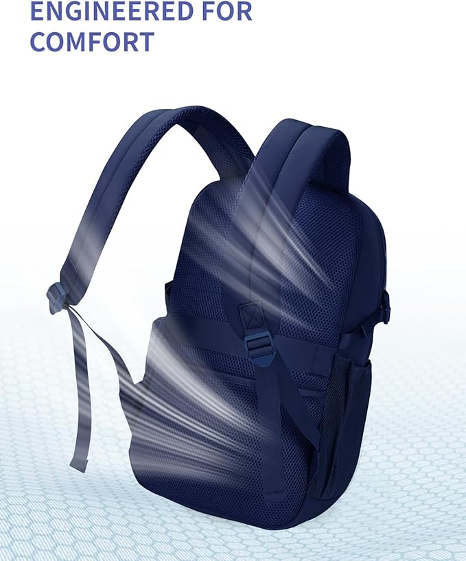 ECOHUB 17" Laptop Backpacks with Laptop Compartment Work Backpack Women Lightweight & Water Resistant Travel Backpack, Blue