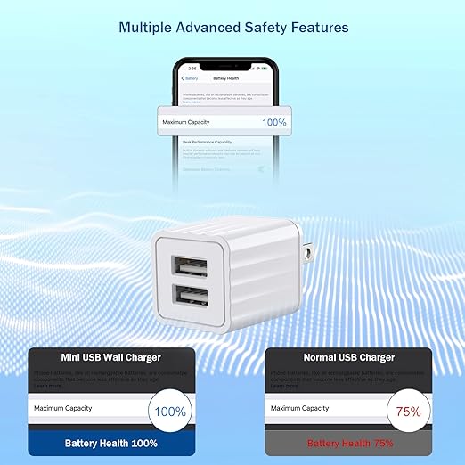 iPhone Fast Charger, Dual Port Wall Charger 2Pack[Apple MFi Certified] Fast Charging 10FT Extra Long Lightning Cable Cord Double Wall Charger Adapter Block Plug for iPhone 13 12 11 Pro Max XS XR X