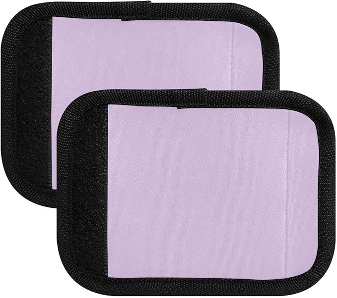DOMIKING Light Purple Luggage Handle Wraps for Suitcase Luggage Identifier Soft Luggage Tags for Travel Bag Suitcase Luggage Handle Covers Travel Accessories, 4 Pack