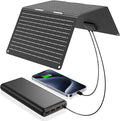 Ecosonique 30W Solar Panel Charger Portable Foldable, USB-C & USB-A Charging, ETFE IP67 Waterproof, Compatible with Cell Phones, iPhone, iPad, Samsung, LG, Power Banks, for Camping, Outdoor, Travel