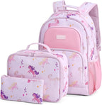 mommore Kids Backpack for Boys Girls 4-8 Kindergarten Elementary School Backpack with Lunch Box - 15” H Fit Folder