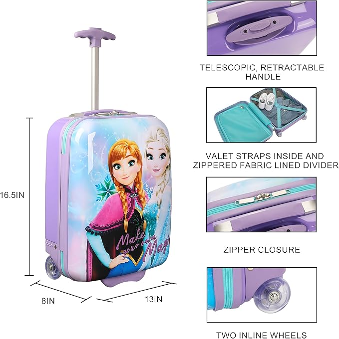 Disney Frozen Hard Sided 16.5" 2-Wheel Rolling Luggage with Top Handle