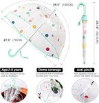 Kids Clear Umbrella for Rain Dome Bubble Umbrellas Windproof for Kids Boys and Girls