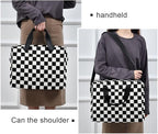 Waving Checkered Flag Car Racing Laptop Case, 15.6 inch Laptop Bag, Waterproof Laptop Sleeve, Laptop Briefcase for Women & Men