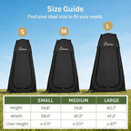 Wolfwise Pop Up Shower Tent, Portable Instant Changing Tent with Ventilation Window & Carry Bag, Privacy Bathroom Toilet for Beach, Camping & Outdoor, Width 47 ", Height 75 ", Black