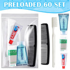 Ziliny 60 Pcs Basic Toiletry Set Homeless Hygiene Kits Homeless Care Package Supplies Travel Toiletry Bulk for Men Women Charity Reusable Supplies