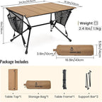 ONETIGRIS VENTARA Camping Table, Ultralight Foldable Table Sturdy & Quick Setup, Weighs Only 2.4 lbs, Perfect for Camping, Hiking, Backpacking, Picnic, Beach, Travel