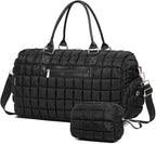 Duffle Bag for Travel, Weekender Bag with Shoe Compartment, Carry On Overnight Bag for Women with Toiletry Bag, Gym Bag with Wet Pocket, Hospital Bags for Labor and Delivery Beige