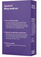ASUTRA Silk Eye Pillow for Sleep, Champagne - Filled w/Lavender Buds & Flax Seeds, Weighted Eye Mask, Meditation & Light Blocking Blindfold, Cooling Gel Mask Included