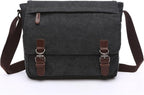 Evergoo Vintage Messenger Bag Unisex Shoulder Bags Canvas Satchel Cross Body Work Satchel Briefcase for 15.6 Inch Laptop