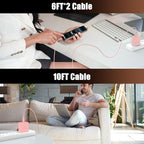 iPhone 17 16 Pro Max Charger Fast Charging, Super Fast USB C Chargers for iPhone 17(6FT+6FT+10FT) Type C Chargers Cord with Fast Charger Block for iPhone 17/16/15 Series/iPad/ GalaxyS26/S25/S24 Pink