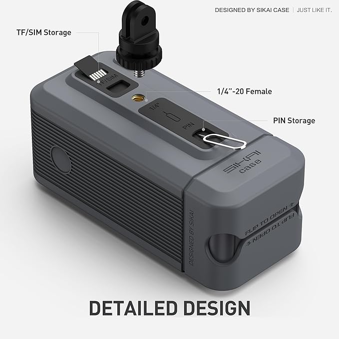 Silicone Case for Anker Prime Power Bank 20,000mAh 200W 1/4-inch nut hole, TF/SM card storage Reserved Only Compatible with Anker 200W Prime Power Bank Protective Cover Dustproof Soft (Gray)
