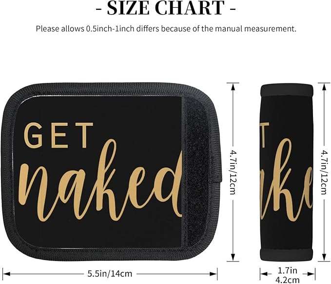 2 Pack Get Naked (1) Luggage Handle Wraps Suitcase Tags Identifiers for Travel Accessories
