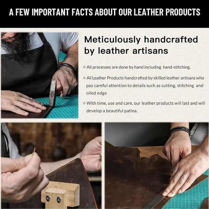 CONTACTS Full Grain Leather Passport Holder Compatible with Airtag RFID Blocking Passport Wallet for Men Travel Passport Cover with SIM Card Removal Tool (Bagde, Dark Brown)