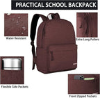 SUPACOOL Casual Laptop Backpack for Men and Women, Backpack with USB Charging Port(Coffee set)