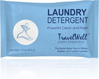 Travelwell Laundry Detergent Powder - Individually Wrapped Bulk Travel Laundry Detergent Packs - Hospitality Cleaning Supplies - Pack of 200, 1.5 oz