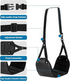2-Pack Airplane Foot Hammock for Travel, No Collapse Foot Rest with Adjustable Strap, Portable Desk Foot Hammock to Relax Your Feet, Comfy Foot Sling Travel Essentials for Long Flights