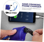 Housoutil 5pcs Hand Crank USB Charger Emergency for Cell Phone Power Bank Mix Connectors USB Cable