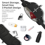 Fanny Pack for Women Men, Water-Resistant Travel Waist Pack with RFID Blocking, Wide Opening Crossbody Belt Bag for Phone, Passport, Small Hip Pack for Running, Hiking, Workout（Black）