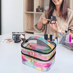 Cosmetic Bag Makeup Bag Travel Cosmetic Bags for Women Makeup bags Cases Portable Waterproof Foldable (Tie-Dye)