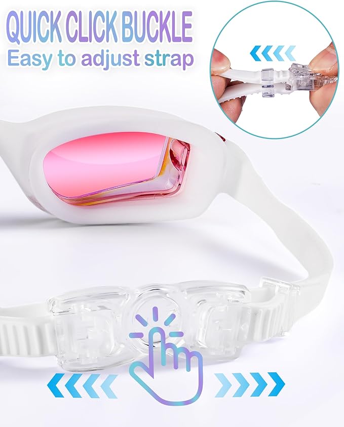 Aegend Swim Goggles for Kids Youth 3-14 Anti-Fog Anti-UV Comfort Fit Goggles for Swimming